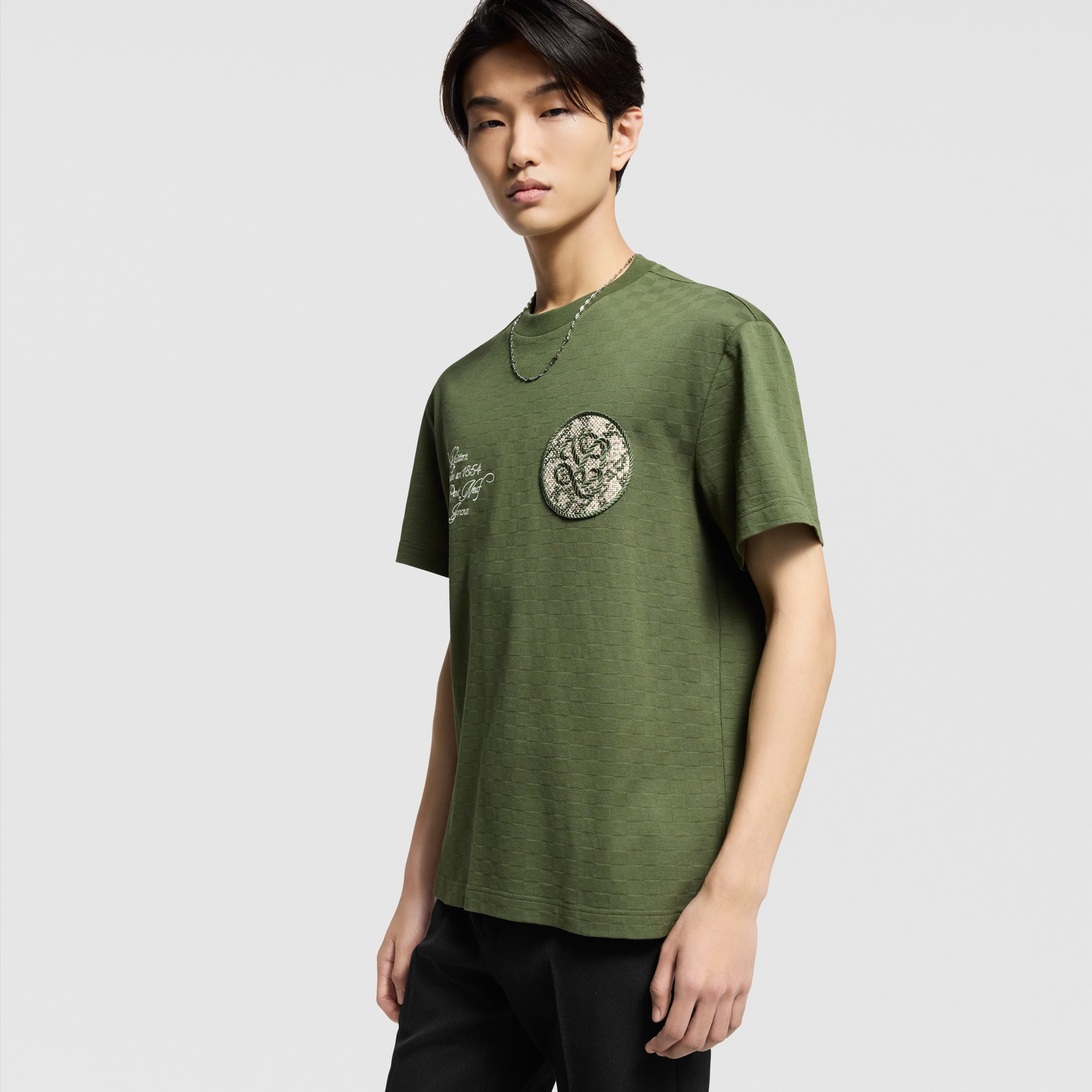 Damier Pique T-Shirt - } - 1AGKLM | LOUIS VUITTON